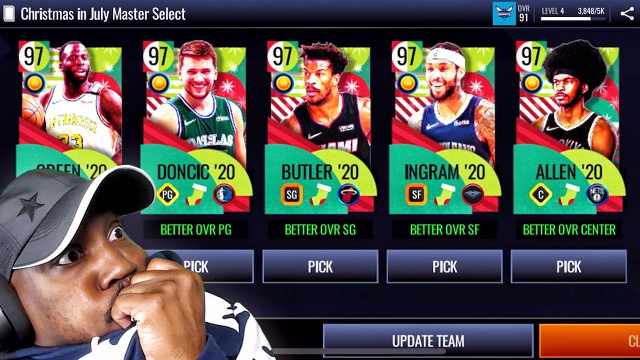 WILD CHRISTMAS IN JULY MASTER PACK OPENING! NBA Live Mobile 21 Season 5