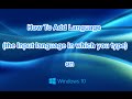 How to Add Language in Windows 10