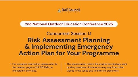 SS Training Vid 2 Concurrent Session 1 1 Risk Assessment Planning