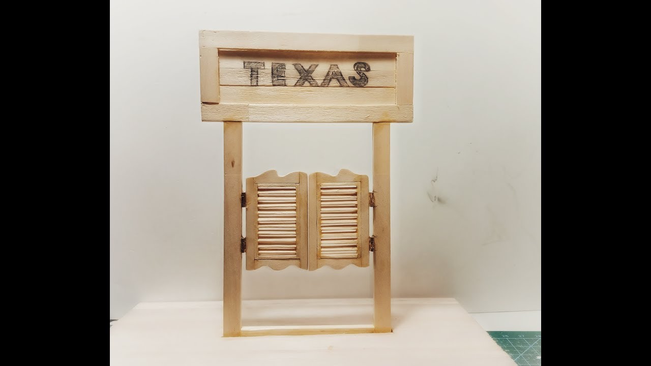 Cach Lam Canh Cửa Từ Que Kem How To Make Miniature Saloon Doors