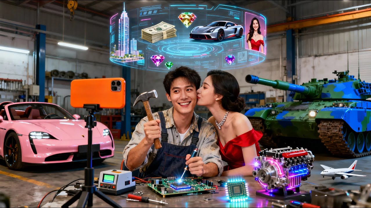 ช่างซ่อมรถที่เป็นสตรีมเมอร์เปิดใช้งานระบบฟื้นฟูสภาพ อัปเกรดได้แม้กระทั่งรถถัง