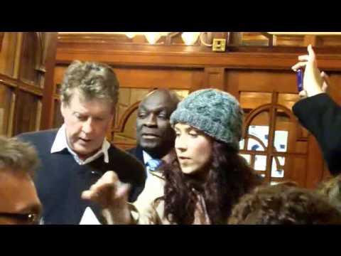 Danielle Hope & Michael Crawford signing autographs after The Wizard of Oz (07.02.11)