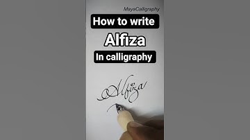Comment your name | Alfiza in cursive #calligraphy #handwriting #shorts