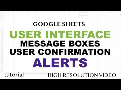 Message Box Alerts, Yes/No Confirmation Box - Google Sheets UI Part 2