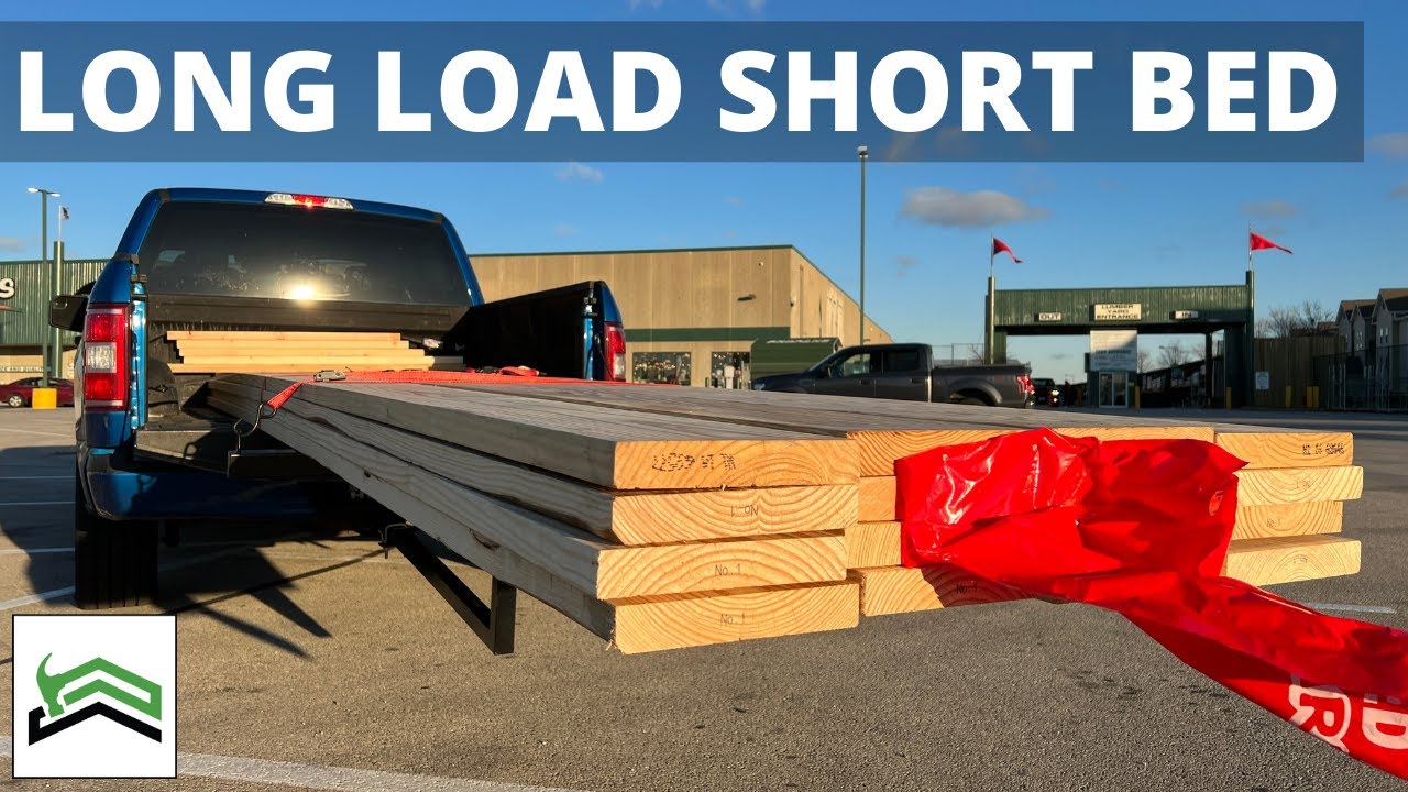 Hauling 16-Foot Lumber in Pickup  