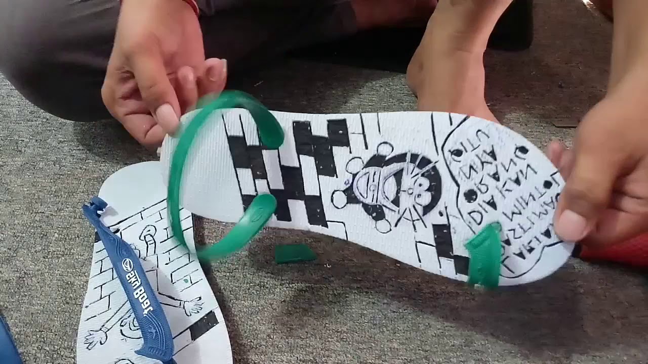 Cara memodifikasi sendal jepit yang unik