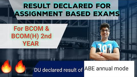 RESULT declared for SOL ABE for bcom 2nd year (annual mode)