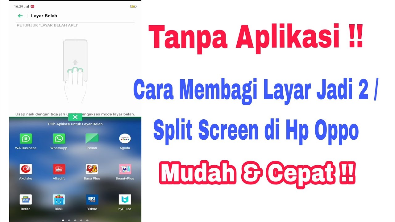 Cara Split Screen Oppo Tanpa aplikasi