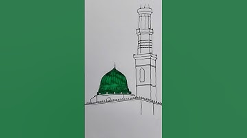 Masjid Nabawi drawing step by step#art #drawing