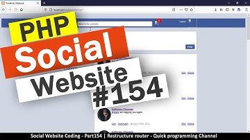 Social Website from scratch - Part 154 - Restructuring the router | OOP PHP with MYSQL Database