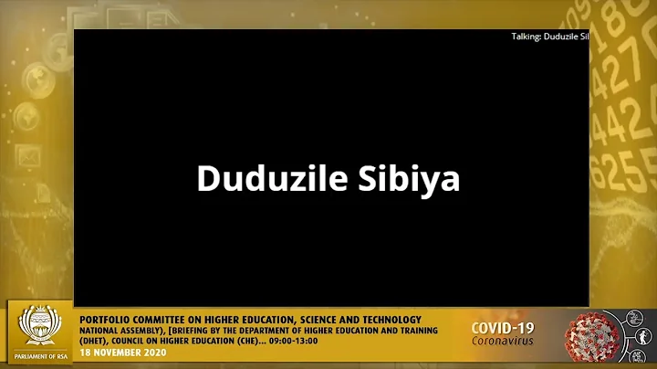 Portfolio Committee on Higher Education, Science and Technology, 18 November 2020
