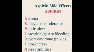 Aspirin side effects