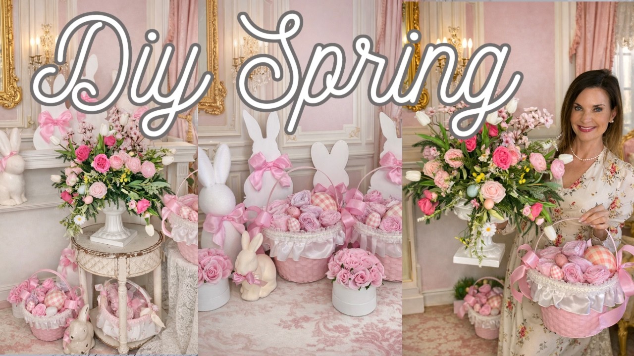 🎀🐰NEW! DIY EASTER SPRING DECOR CRAFTS WREATH🐰🌷I Love Spring~ ep 3 Olivias Romantic Home