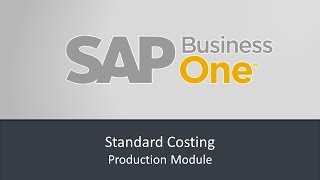 Production Module Standard Cost Accounting