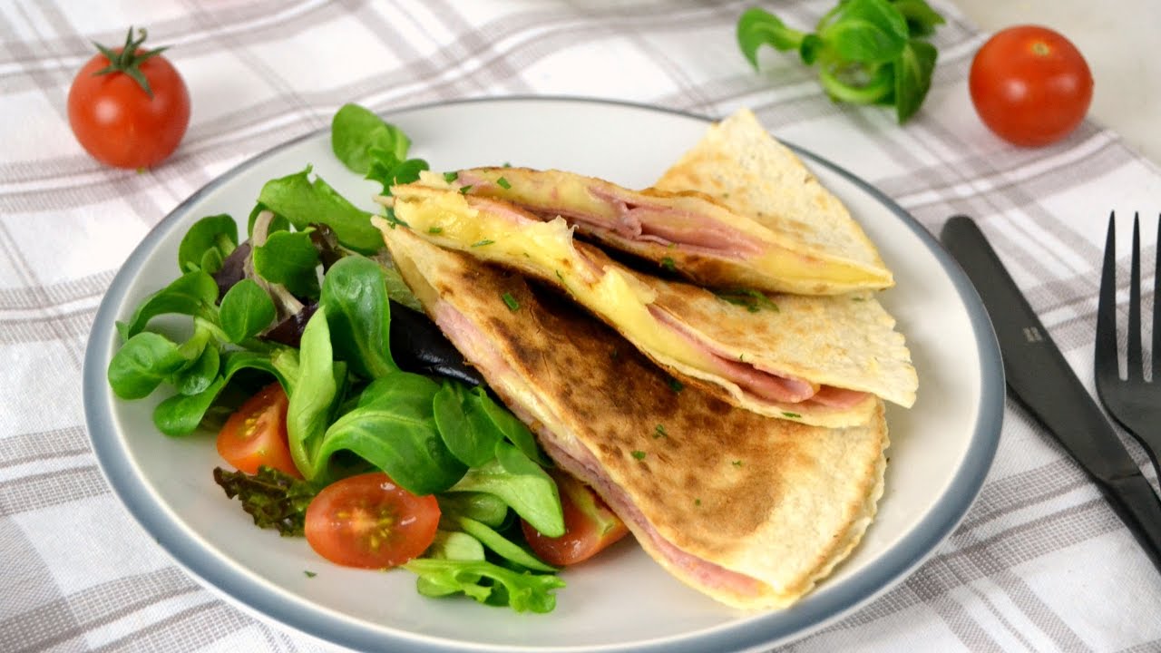 Quesadillas o sincronizadas de jamón y queso. ¡Fáciles y deliciosas! -  YouTube