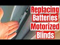 MOTORIZED AND AUTOMATED SMART SHADES CONTROLLED WITH SOMFY AND ALEXA! BATTERY REPLACEMENT - EASY!