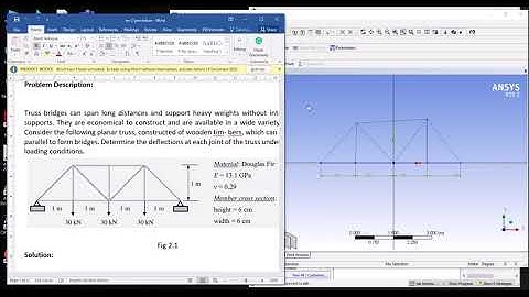 Truss Analysis problem in ANSYS Workbench- part  1