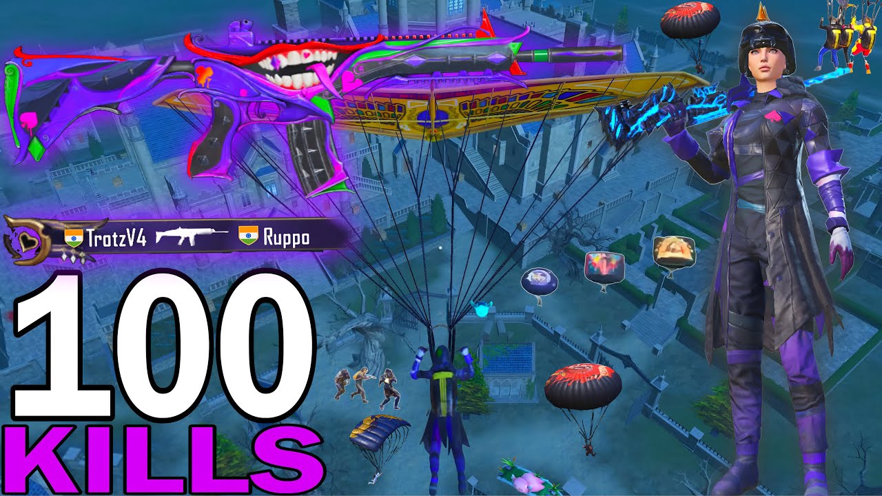 100 KILLS!😱 IN 35 MINUTE FASTEST GAMEPLAY With FULL JOKER SET😍SAMSUNG,A7,A8,J2,J3,J4,J5,J6,J7,XS