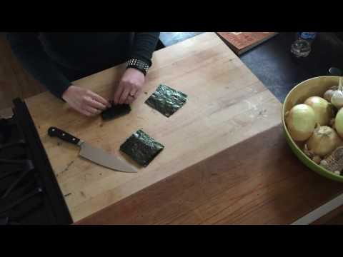 How to Cut Nori for Deconstructed Sushi Bowl