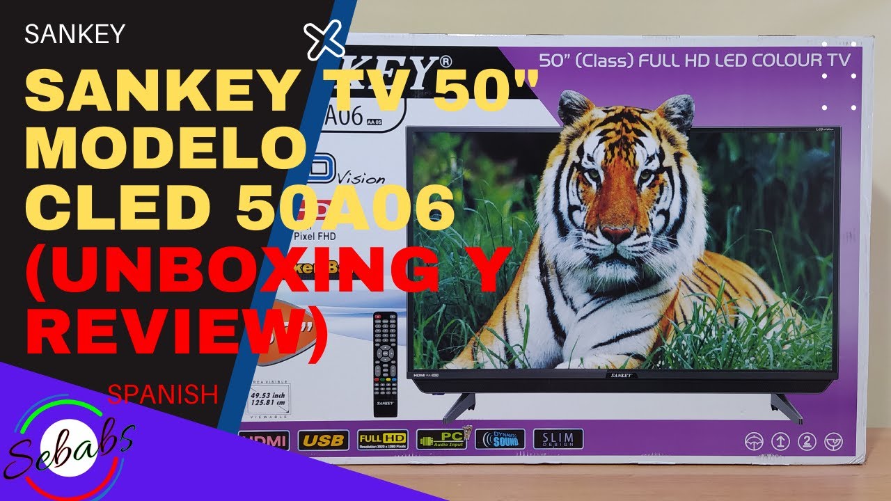 TV LED Sankey CLED 50A06 Pantalla de 50 pulgadas (NO SMART) Economico  UNBOXING/SET-UP/REVIEW 
