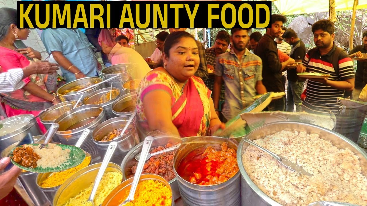 Unlimited Kumari Aunty Food at Hyderabad | Chicken Meals | Mutton Meals | Boti Meals | Food Bandi