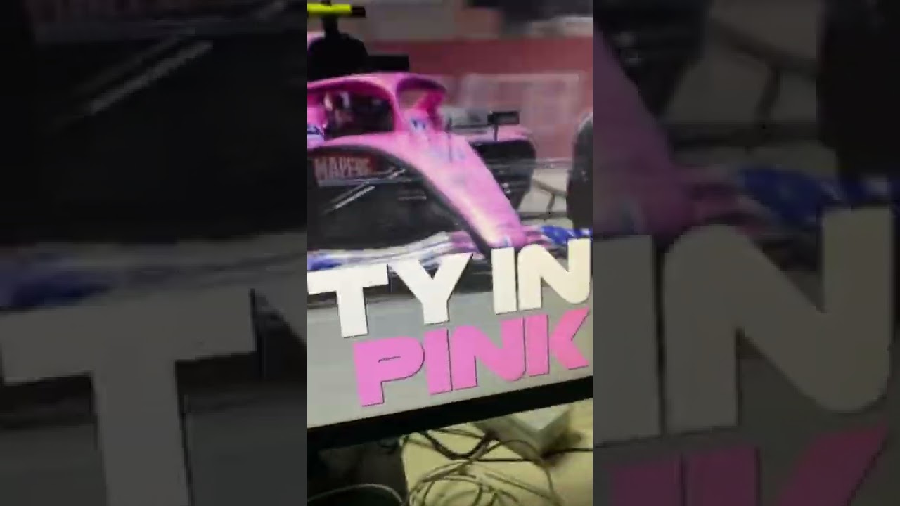 Bang from the tyre. And bang for the pink alpine 