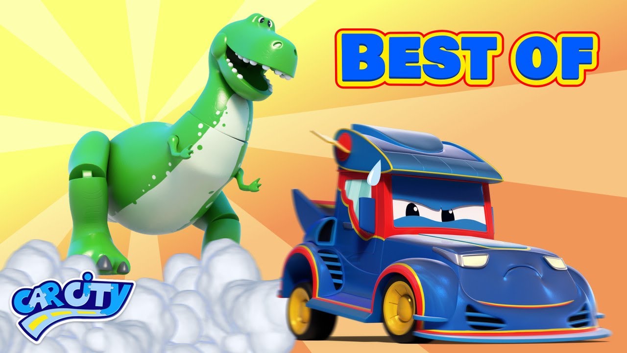 Lo mejor de los dibujos animados de DINOSAURIOS | Super Camión | Car City  World App - YouTube