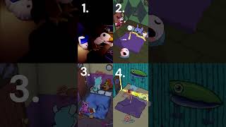 Which one isn't sleeping LBP vs TADC vs Smiling Critters vs Spongebob #littlebigplanet #Tadc #memes