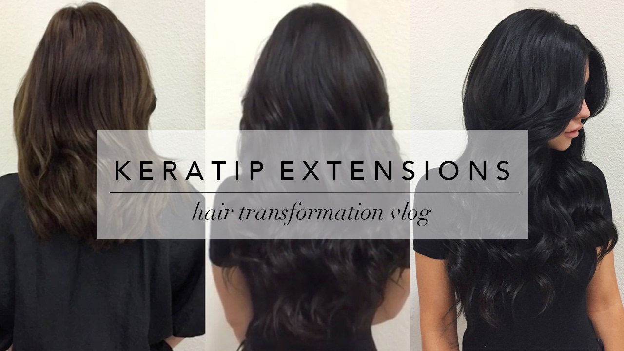 HAIR TRANSFORMATION VLOG: KERATIP EXTENSIONS // ELLEKAE - YouTube