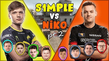 S1mple vs Niko Pt.2 (With Rain and Pasha) - FPL Csgo Stream Battles