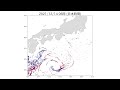 軽石漂流シミュレーション: 太平洋 (2021年12月17日更新)