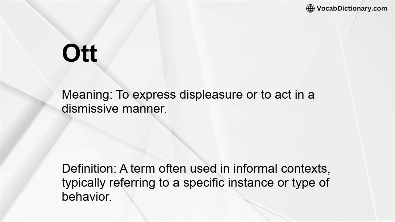 Ott Meaning