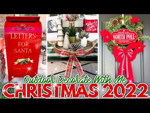 *NEW* OUTDOOR CHRISTMAS DECORATE WITH ME 2022 🎄 | EASY Outdoor Christmas Decorations | Katie Vining