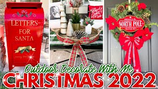 *NEW* OUTDOOR CHRISTMAS DECORATE WITH ME 2022 🎄 | EASY Outdoor Christmas Decorations | Katie Vining