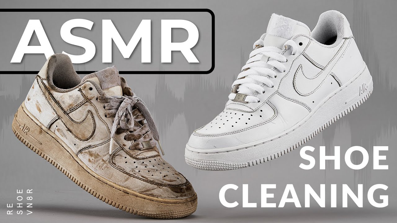 Shoe Cleaning ASMR - Nike Air Force 1 - YouTube