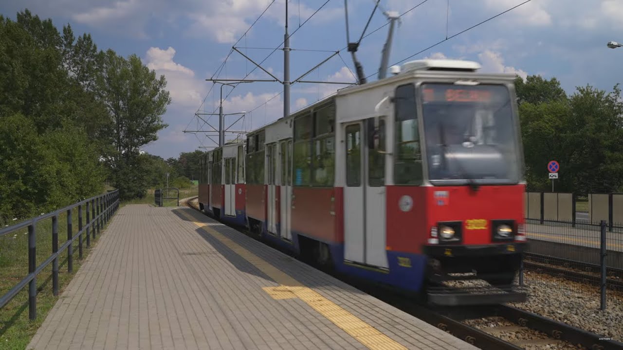 Poland, Bydgoszcz, tram 11 ride from Kleeberga to Most Kazimierza Wielkiego