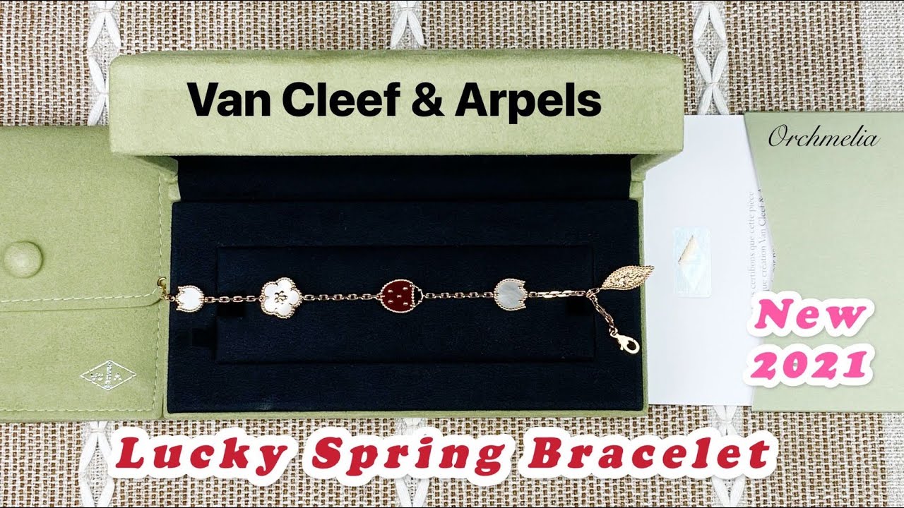 Van Cleef and Arpels Lucky Spring 5 Motifs Bracelet Rose Gold For