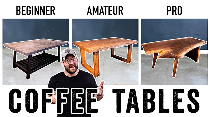 3 LEVELS of Coffee Tables -DIY to PRO Build