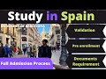 STUDY in SPAIN 2021 !! Full Admission Process !! English Taught Programes I Intakes ! PART 2