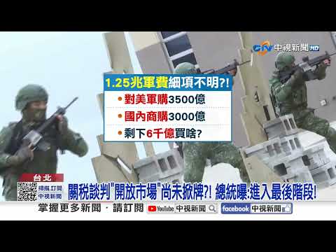 賴曝"台美共榮"籲立院"跨政黨窠臼"! "開放市場"將掀牌?!│中視新聞 20260203