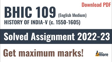 IGNOU BHIC 109 Solved Assignment 2022-23 (English Medium) | PDF Download