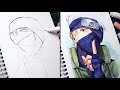 How to draw kakashi step by step  coloring and sketching in real time