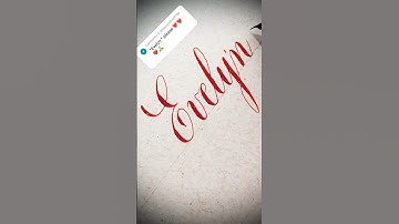 Copperplate calligraphy, tutorial : how I write your name #evelyn