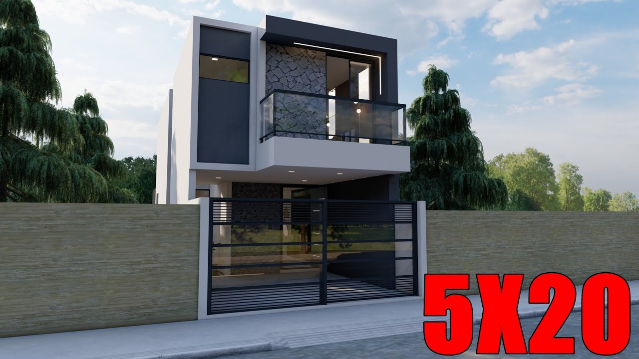 Дом на участке 5x20 м с бассейном | 4 СПАЛЬНИ |