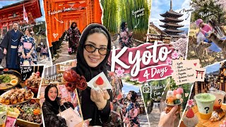 Kyoto Vlog : Everything We Did in 4 DAYS 🇯🇵| Kimonos, Nara, Temples, Fushimi Inari, shopping & Food.