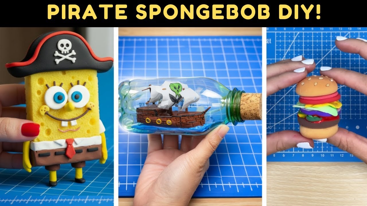 Пиратские поделки в стиле Губки Боба 👻🏴‍☠️ | Поделка своими руками, вдохновленная «Летучим голлан...