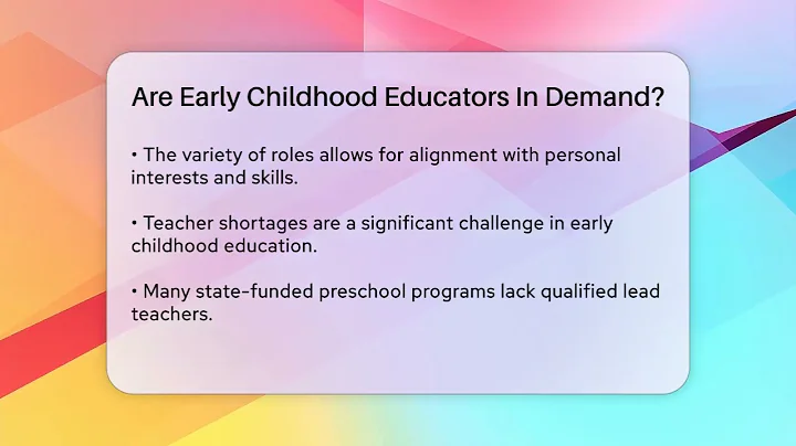 Are Early Childhood Educators In Demand? - Childhood Education Zone