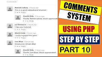 Comments Advanced System Using PHP And MySQL Database Step By Step Tutorial  |  Part 10