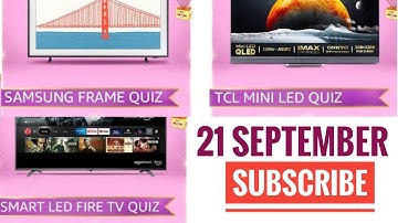 Amazon Quiz Answers Today | 21 September 2021