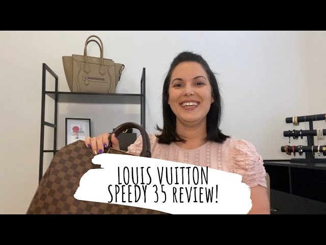 SPEEDY 35 BANDOULIÈRE DAMIER EBENE REVIEW  How to Pack Speedy 35  Bandoulière for an Overnight Stay 